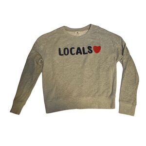 SUNDRY CREW NECK GRAPHIC LONG SLEEVE SWEATSHIRT